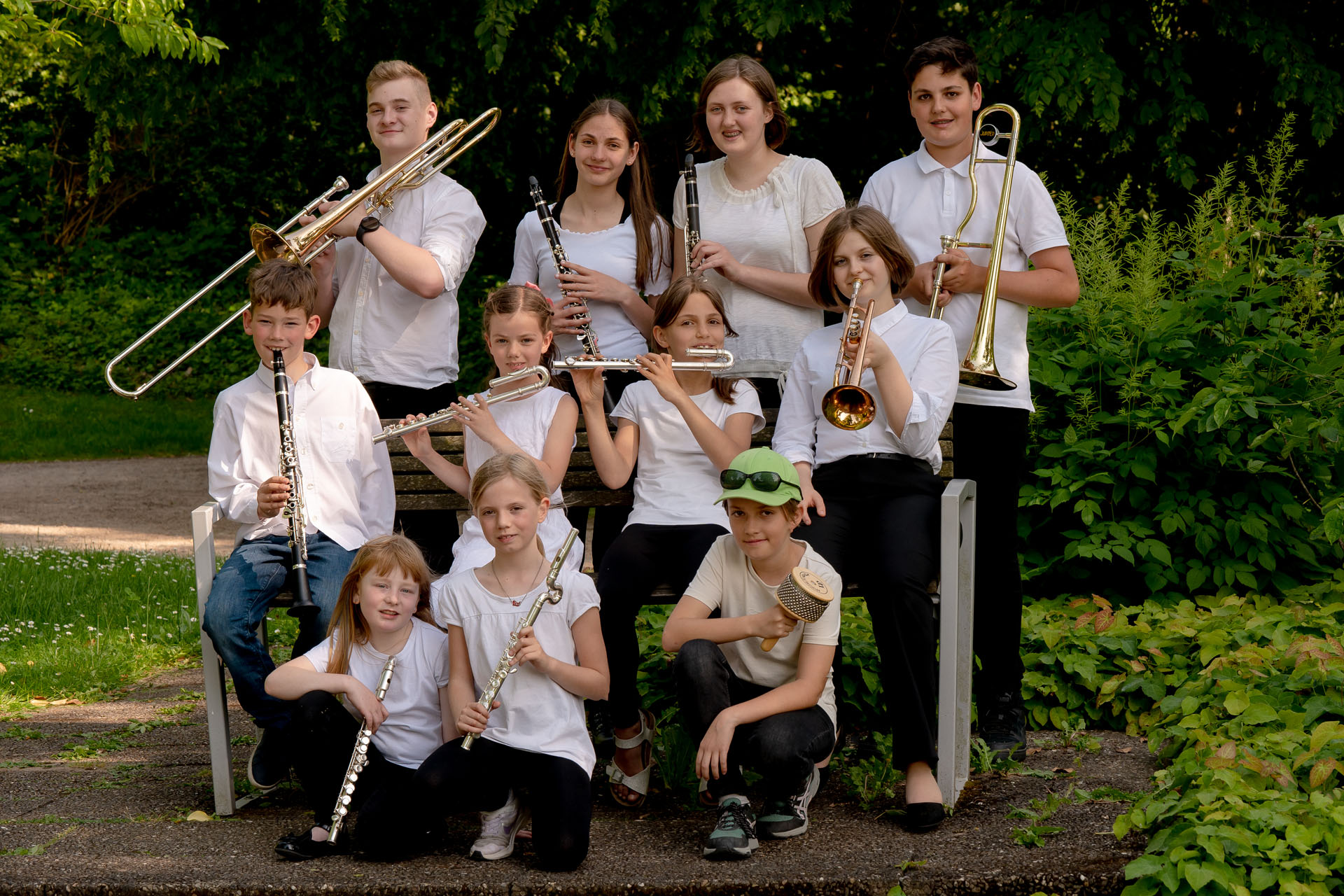 Gruppenfoto mit Kindern